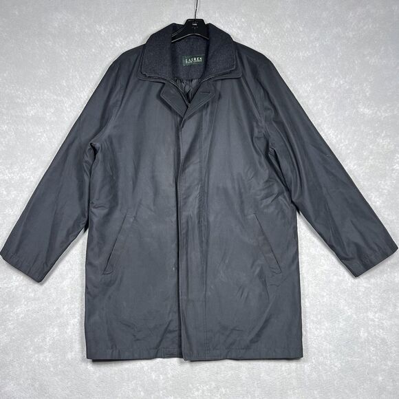 Lauren Ralph Lauren Gray Coat Mens 40 R Wool Blend Button Close 2-in-1 Jacket - Picture 1 of 15